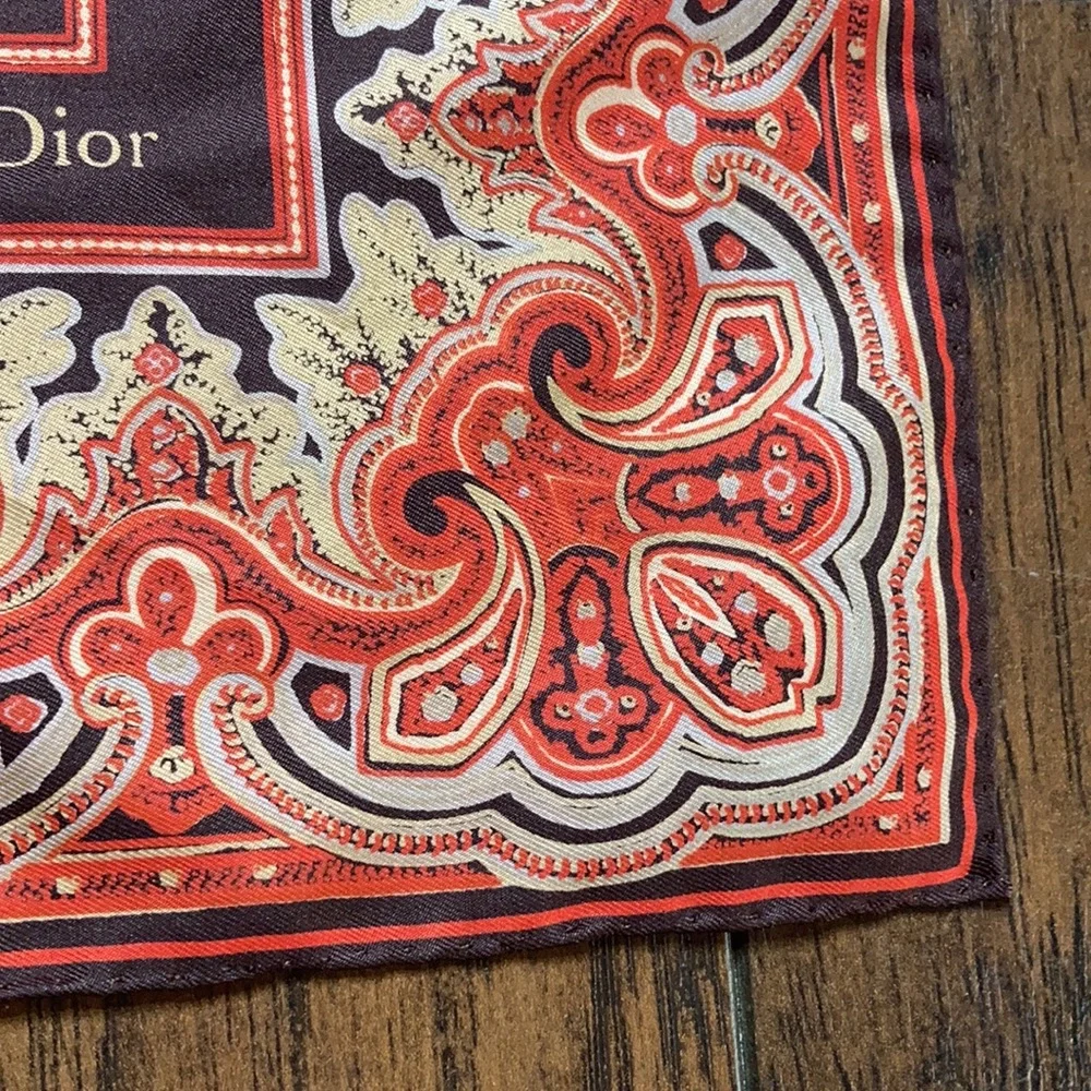 Christian Dior Silk Square Scarf